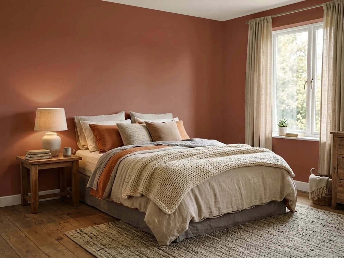 Benjamin Moore Chestnut in a cozy bedroom