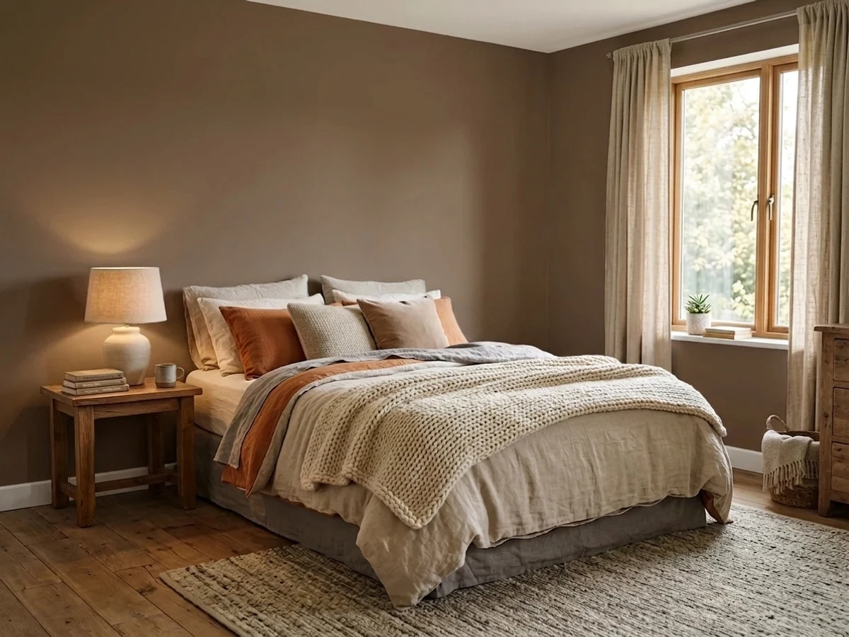 Benjamin Moore Old World in a cozy bedroom