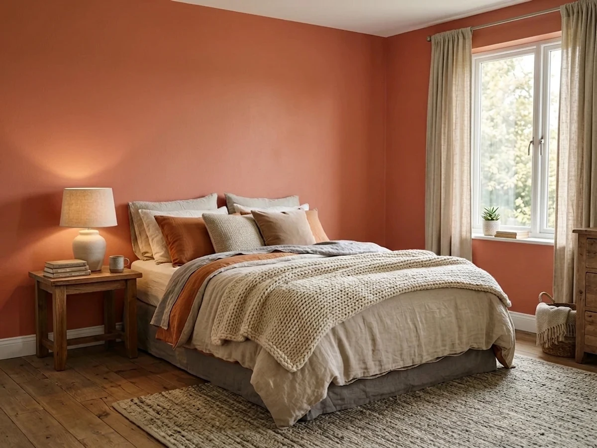 Rodda Terracotta in a cozy bedroom