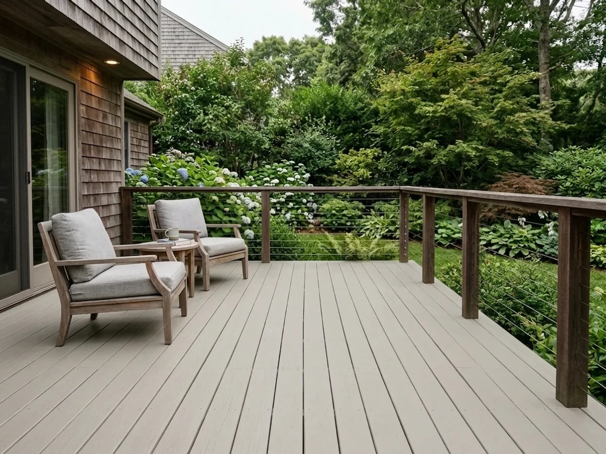 Behr Tranquil Gray in a deck
