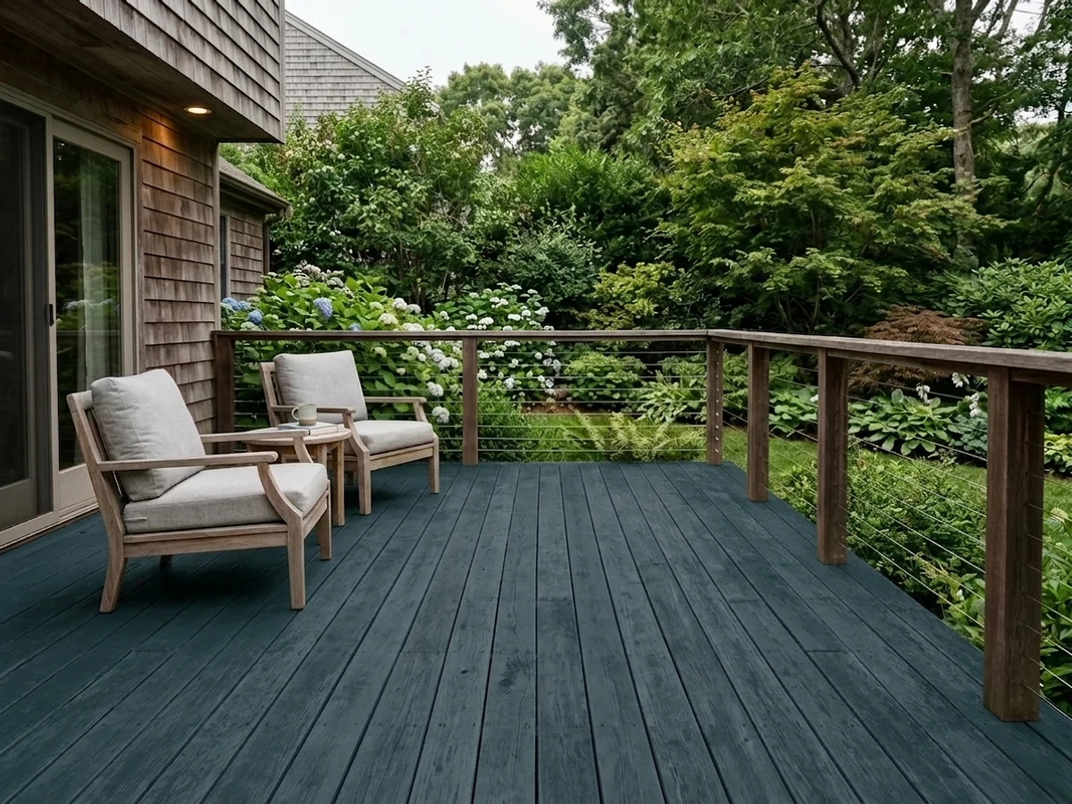 Sherwin-Williams Moscow Midnight in a deck