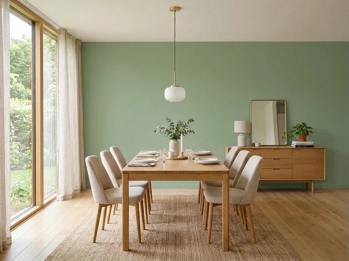 Behr Bitter Sage in a dining room