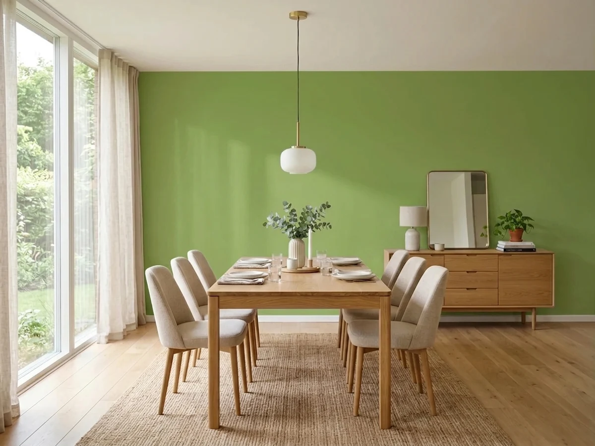 Behr Garden Greenery in a dining room