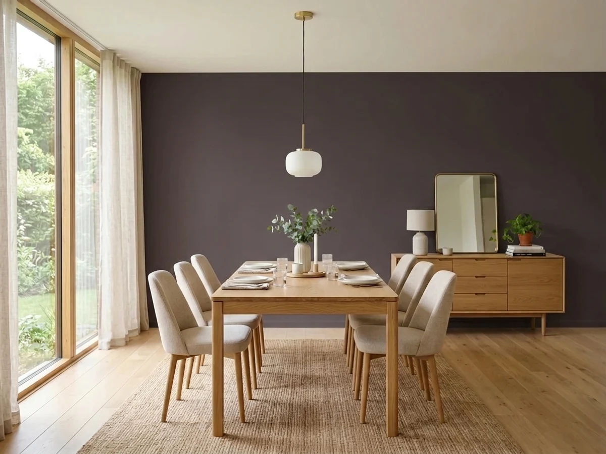 Behr Nocturne Shade in a dining room