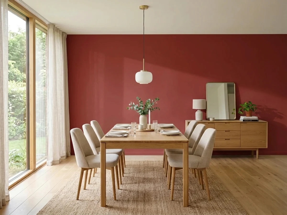 Benjamin Moore Caliente in a real dining room
