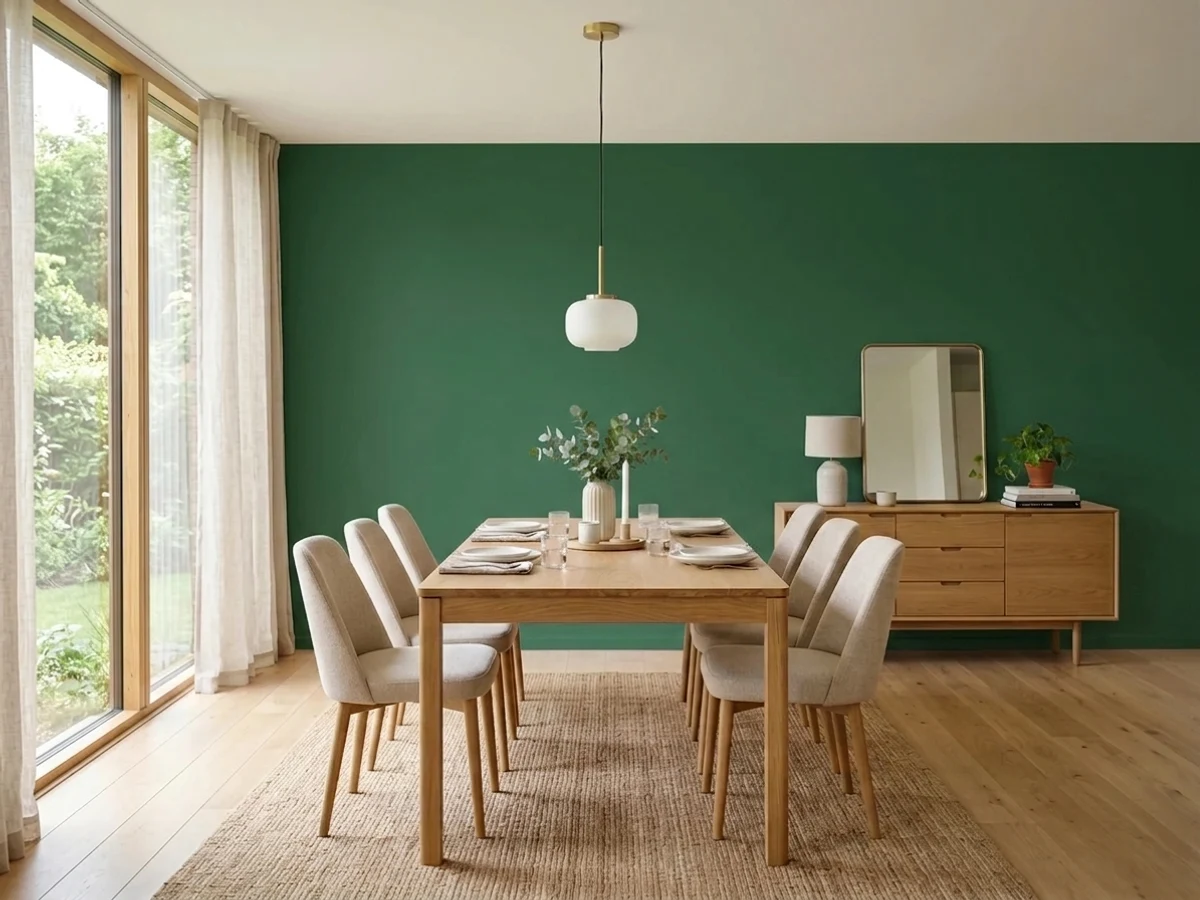 Benjamin Moore Cat's Eye in a dining room
