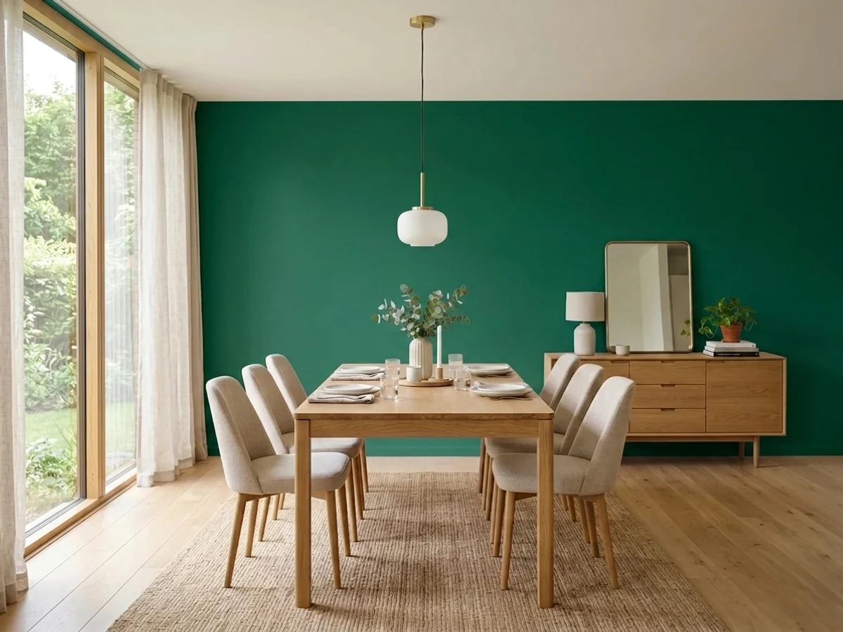 Benjamin Moore Green in a dining room