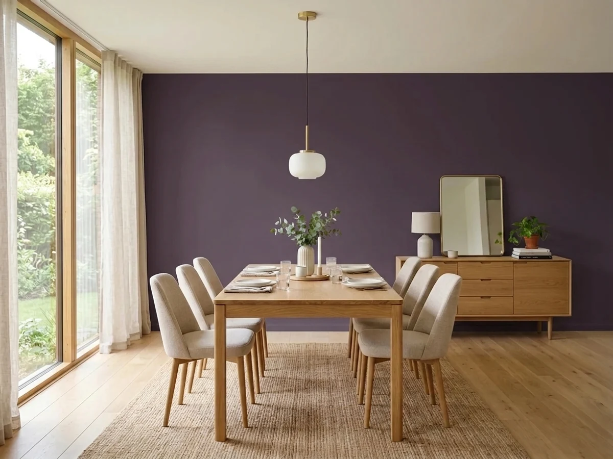 Benjamin Moore Peerage in a dining room