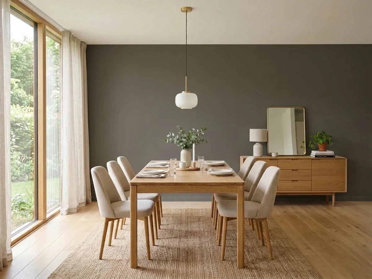 Benjamin Moore Randolph Gray in a dining room