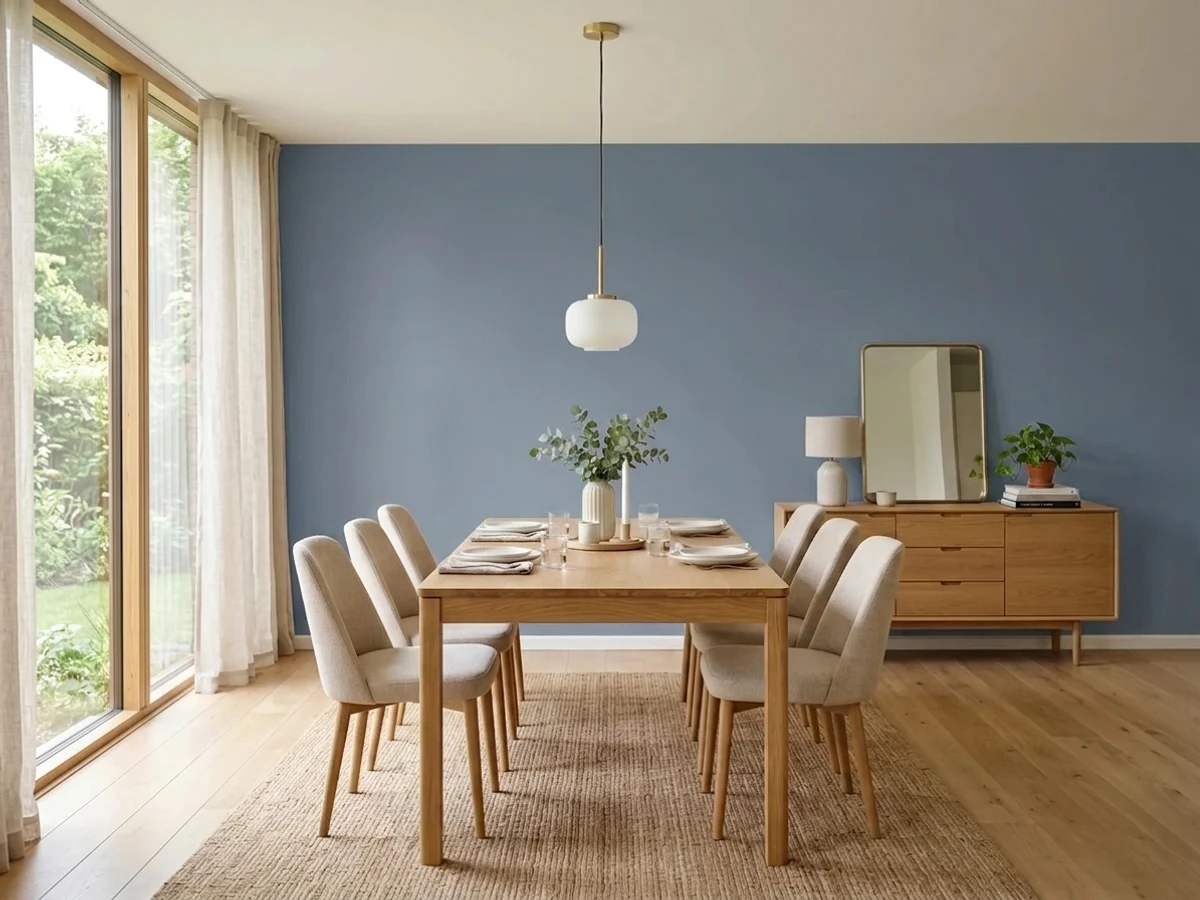 Sherwin-Williams Denim in a dining room