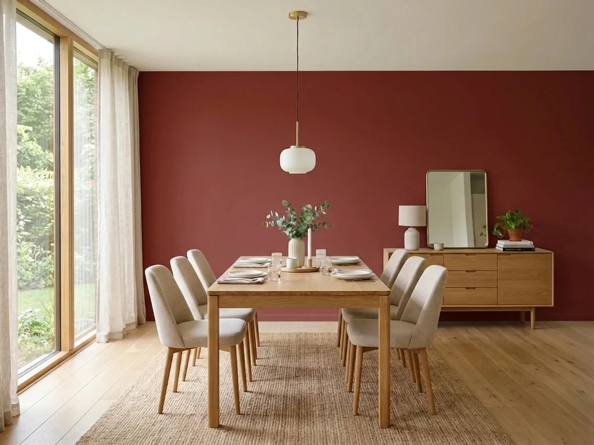 Sherwin-Williams Heartthrob in a real dining room