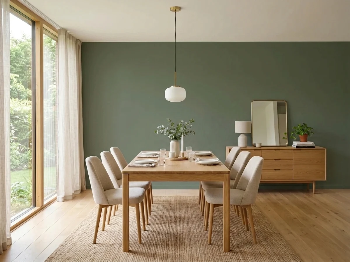 Sherwin-Williams Rosemary in a dining room