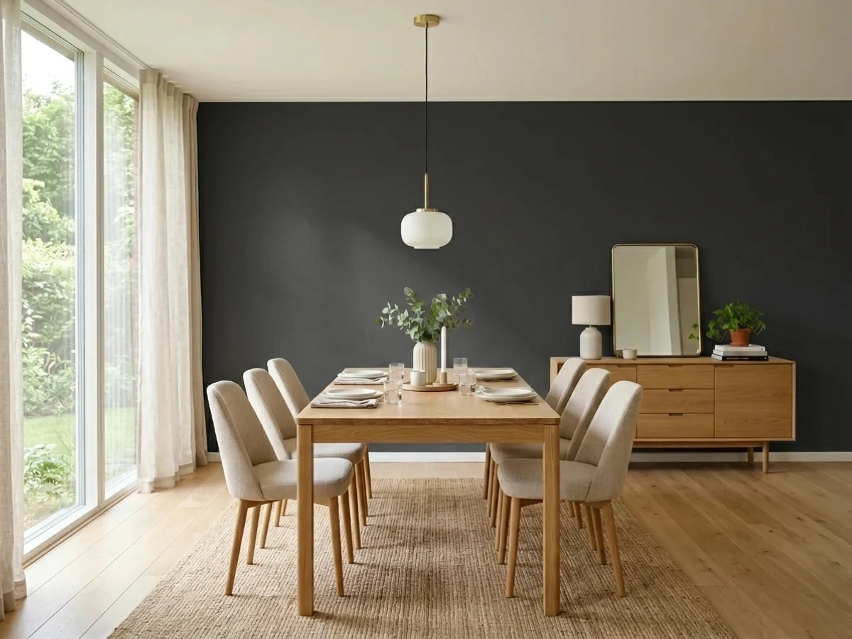 Room painted in Tricorn Black