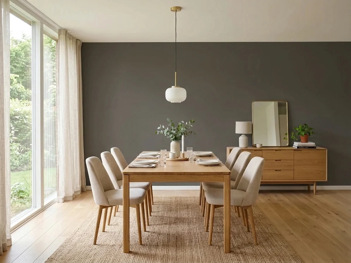 Sherwin-Williams Urbane Bronze in a dining room
