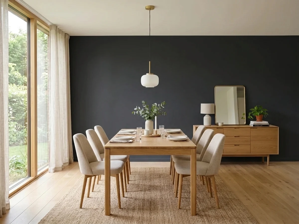 Valspar Dark Kettle Black in a dining room