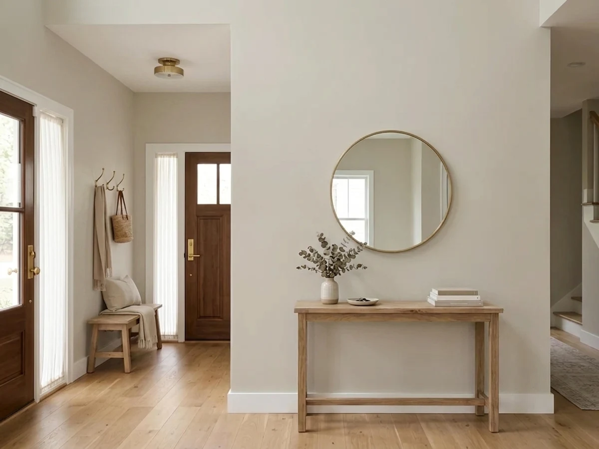 Room painted in Revere Pewter