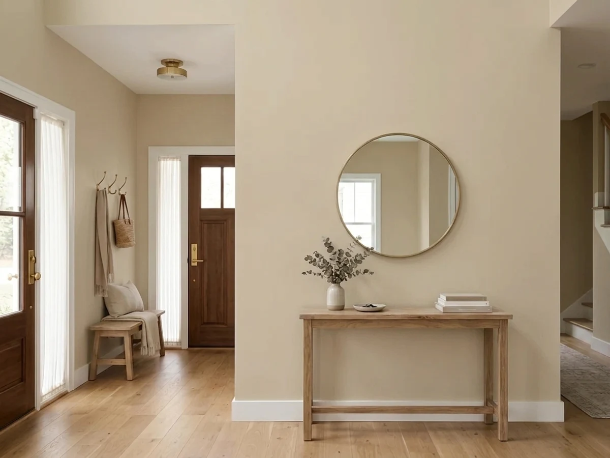 earthy beige over cool griege — trending neutral entryway colors 2026