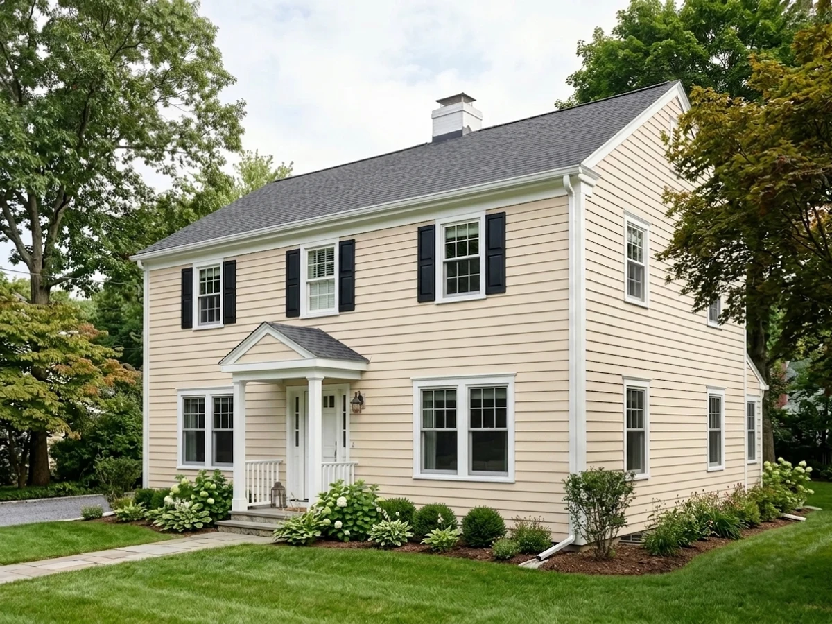 Dunn-Edwards Celtic Linen in a exterior