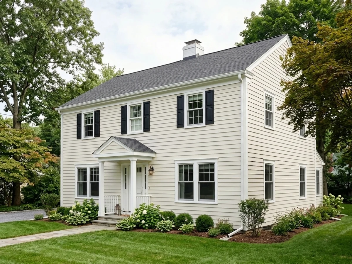 Exterior painted in Sherwin-Williams Alabaster