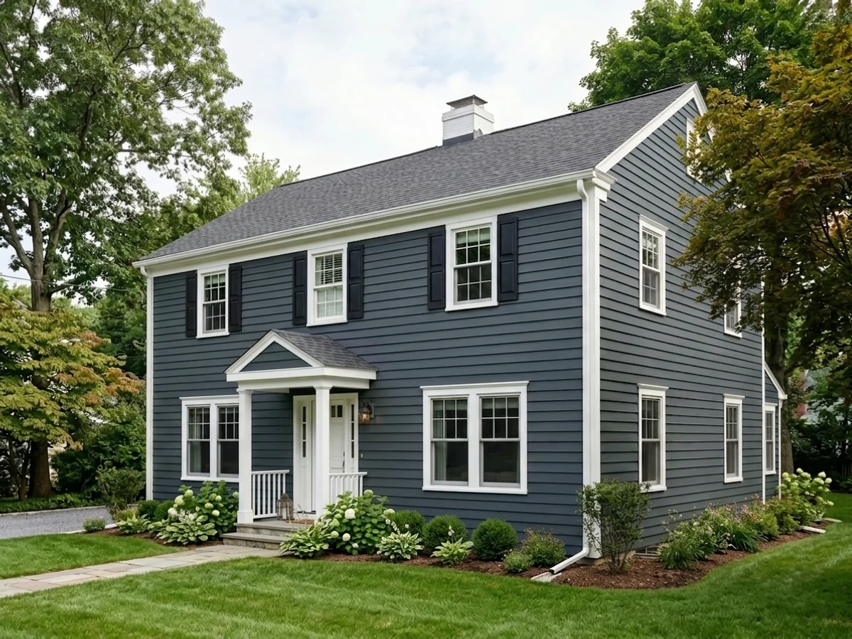 Sherwin-Williams Dark Night in a exterior