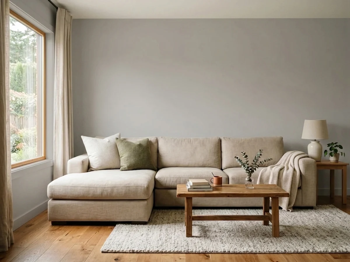 Behr Graceful Gray in a family room