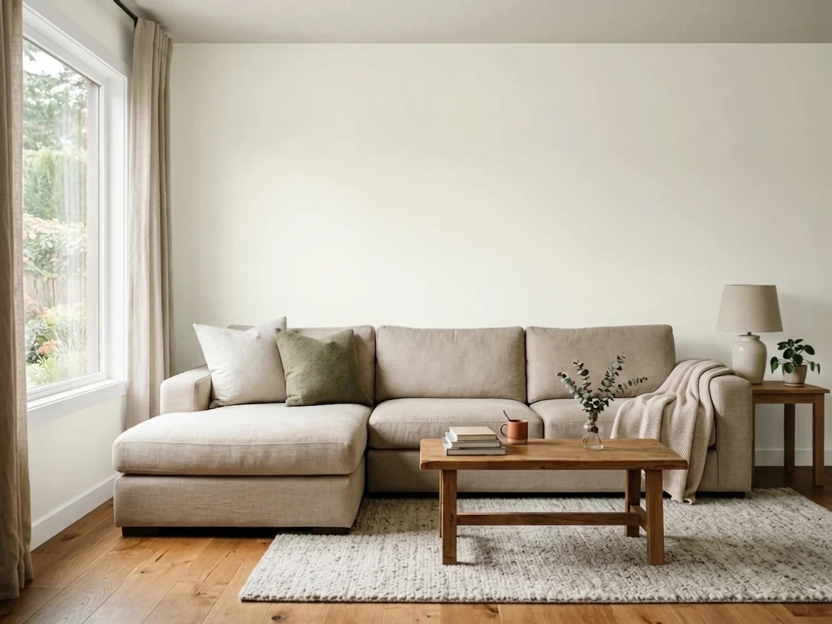 Room painted in White Dove