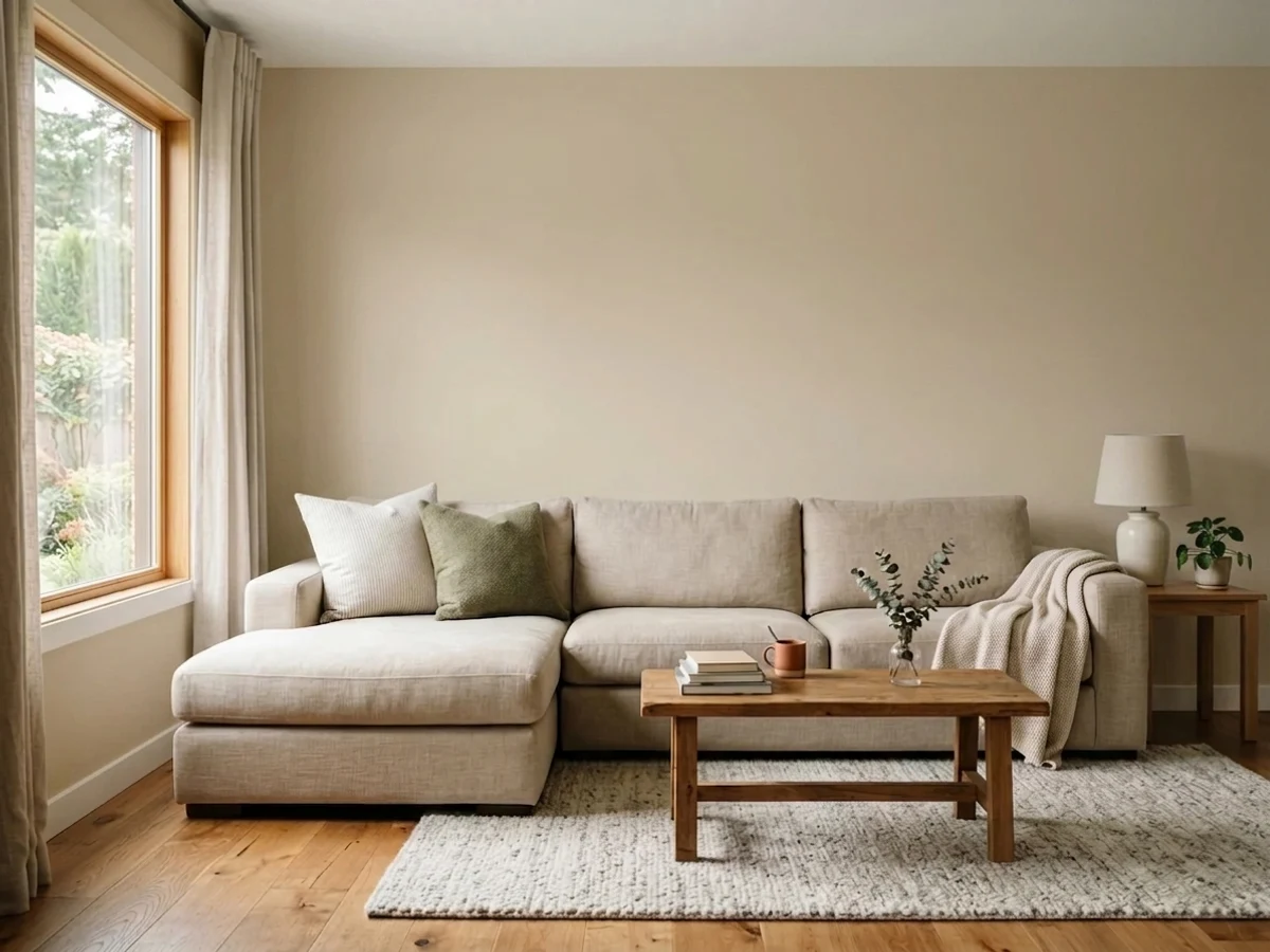 warm beige comeback — trending neutral family room colors 2026