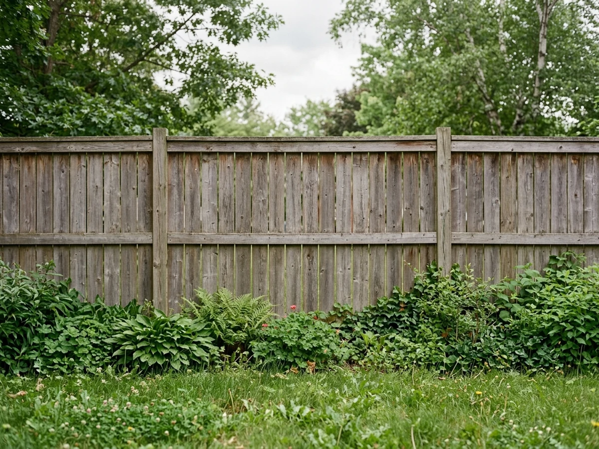 fence before painting
