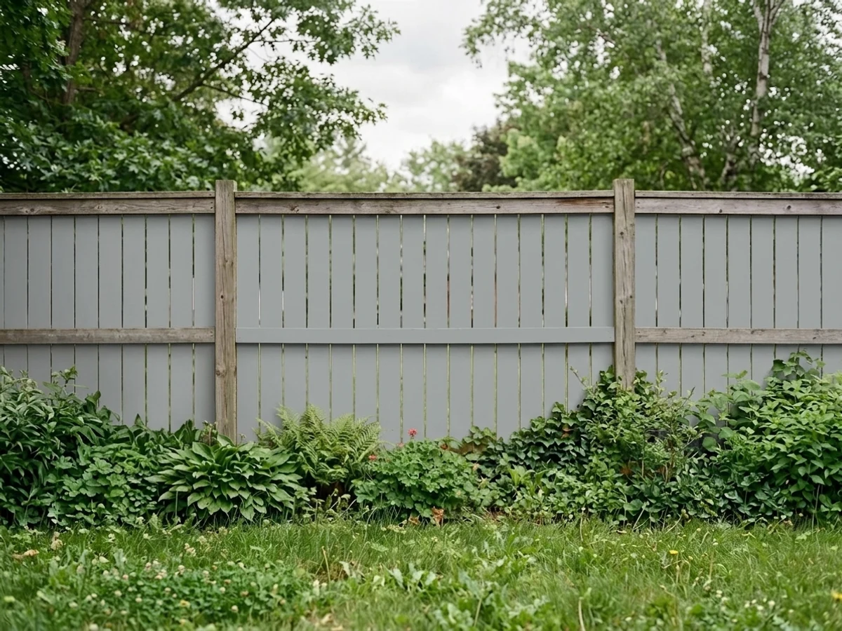 warm driftwood gray — trending gray fence colors 2026