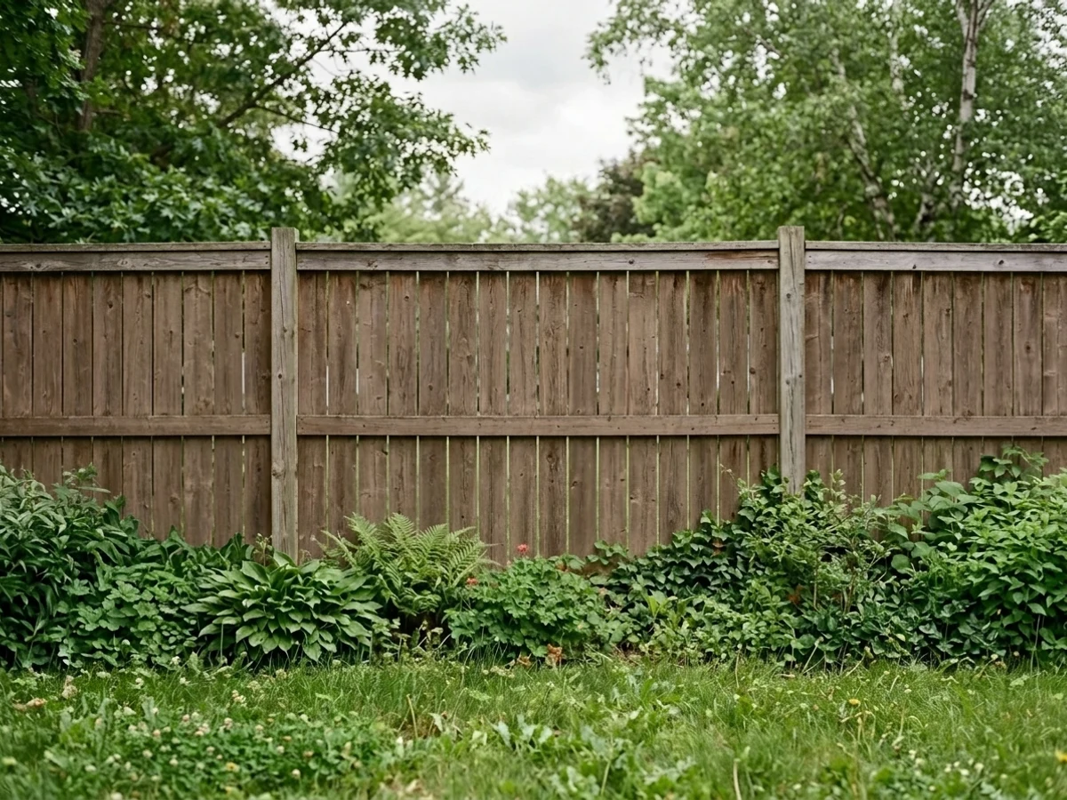 Benjamin Moore Old World in a fence