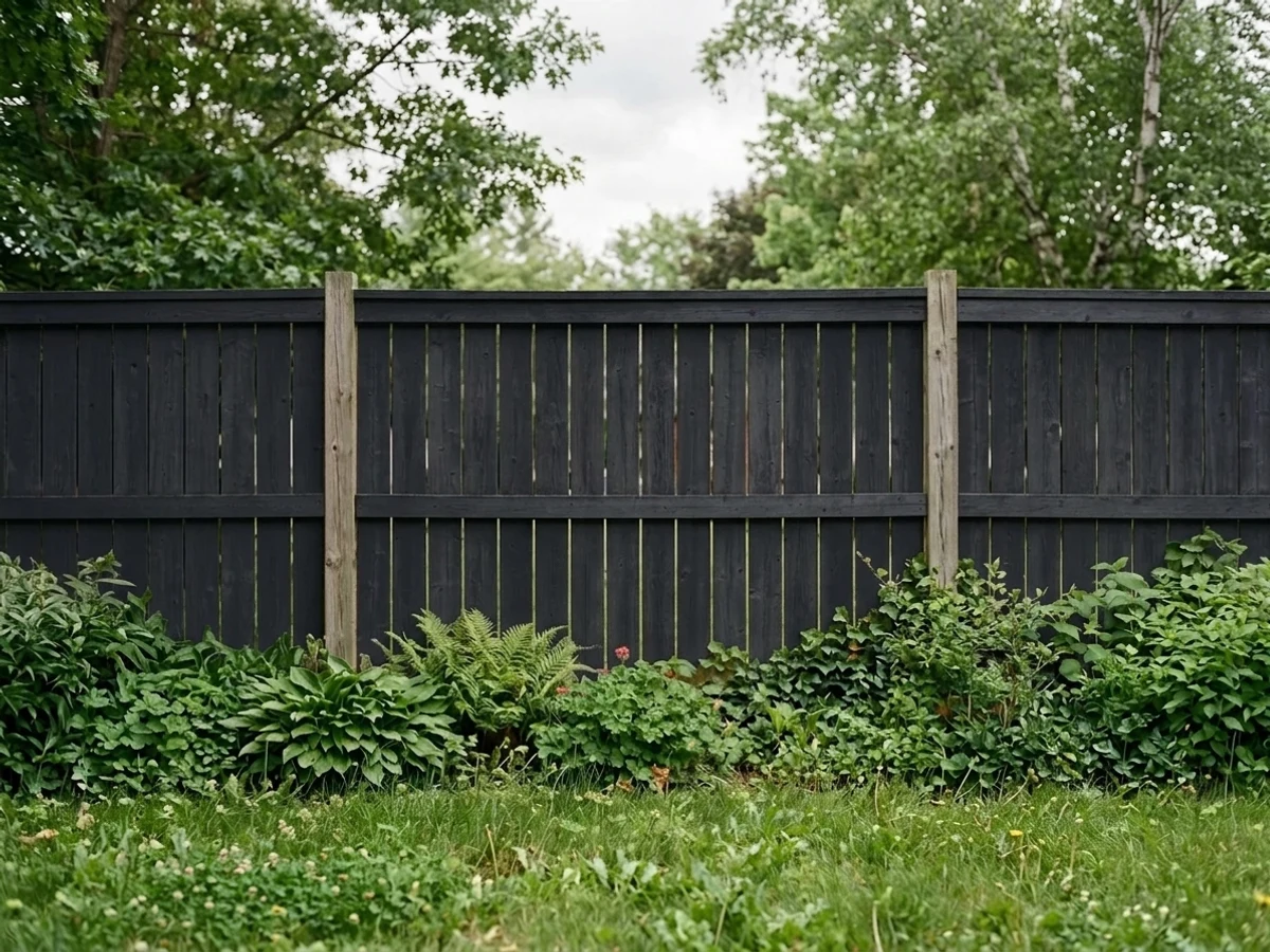 true matte black — trending black fence colors 2026