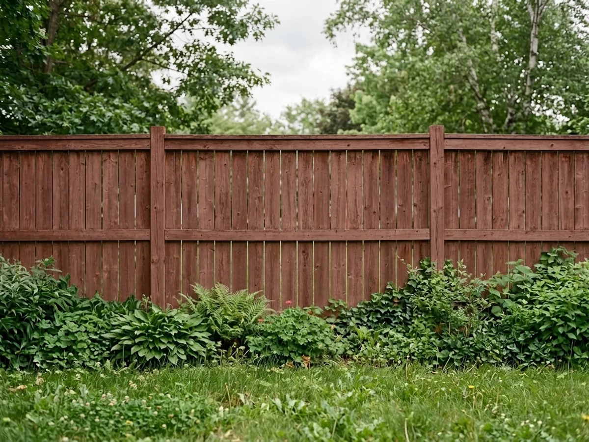 Benjamin Moore Redwood in a fence