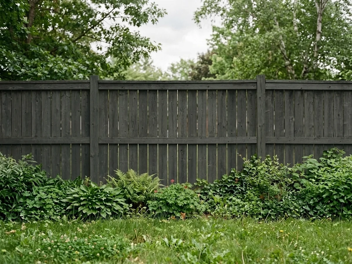 Benjamin Moore Wrought Iron in a fence