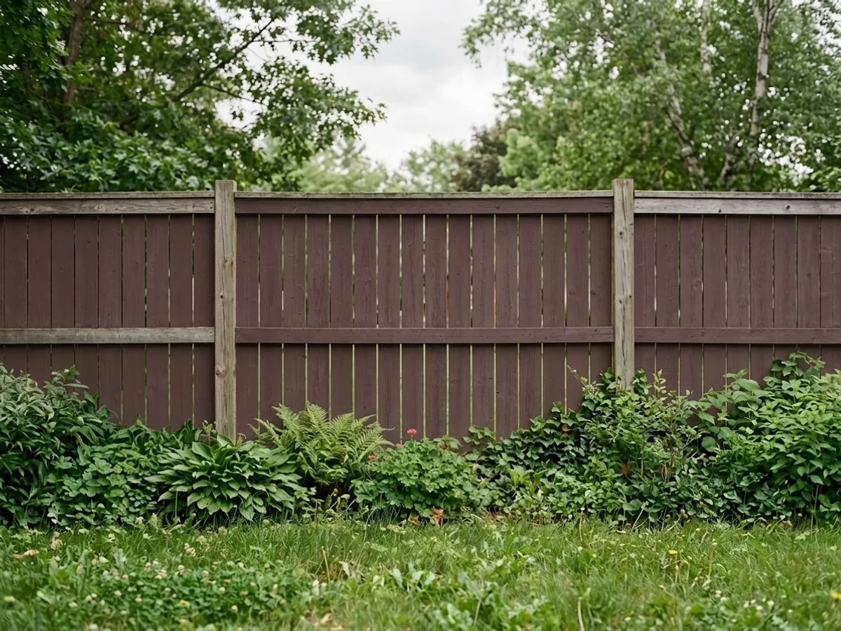 Glidden Ranch House Brown in a fence