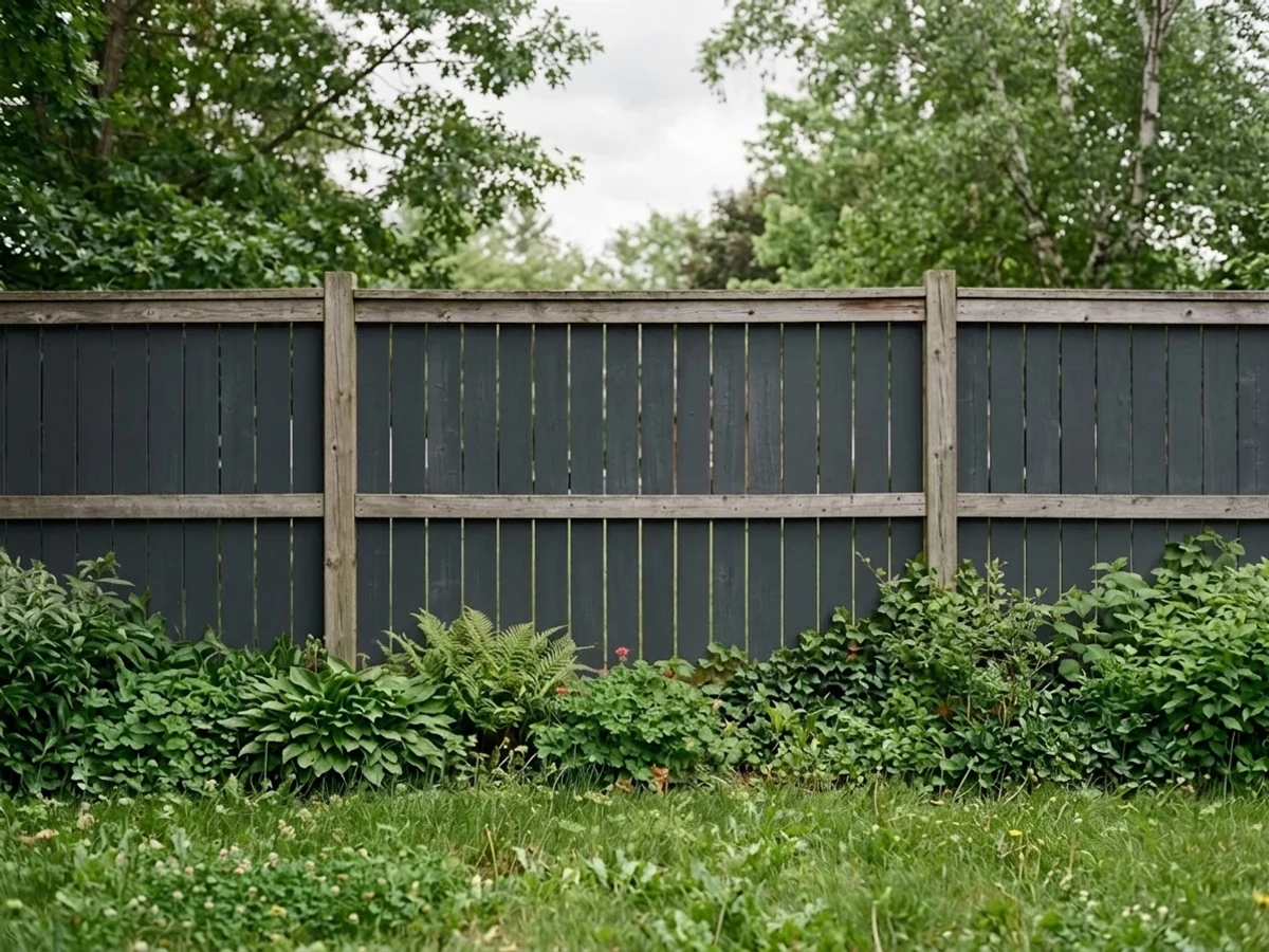 Sherwin-Williams After the Storm in a fence