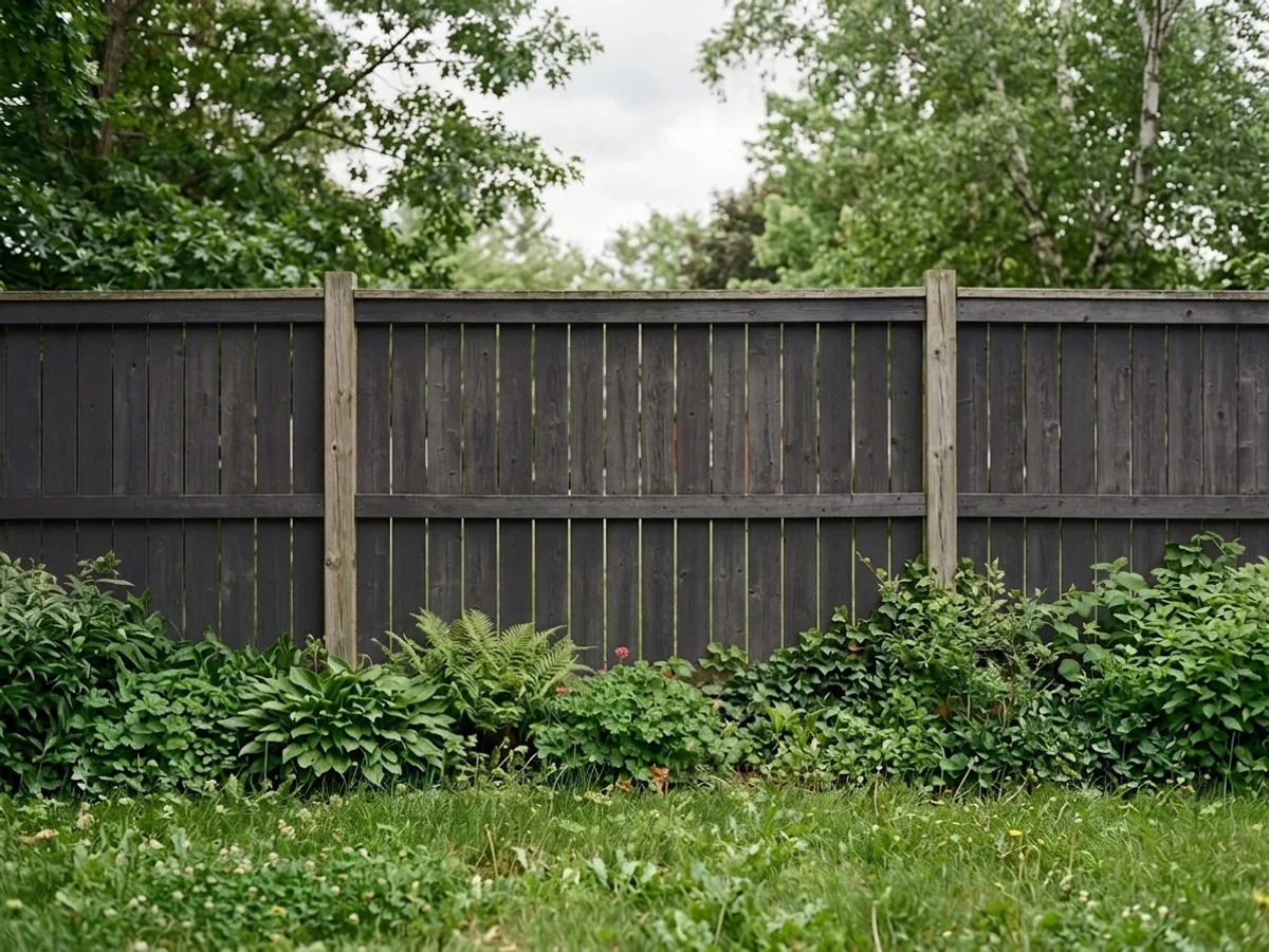 deep black aluminum-look fencing — trending black fence colors 2026