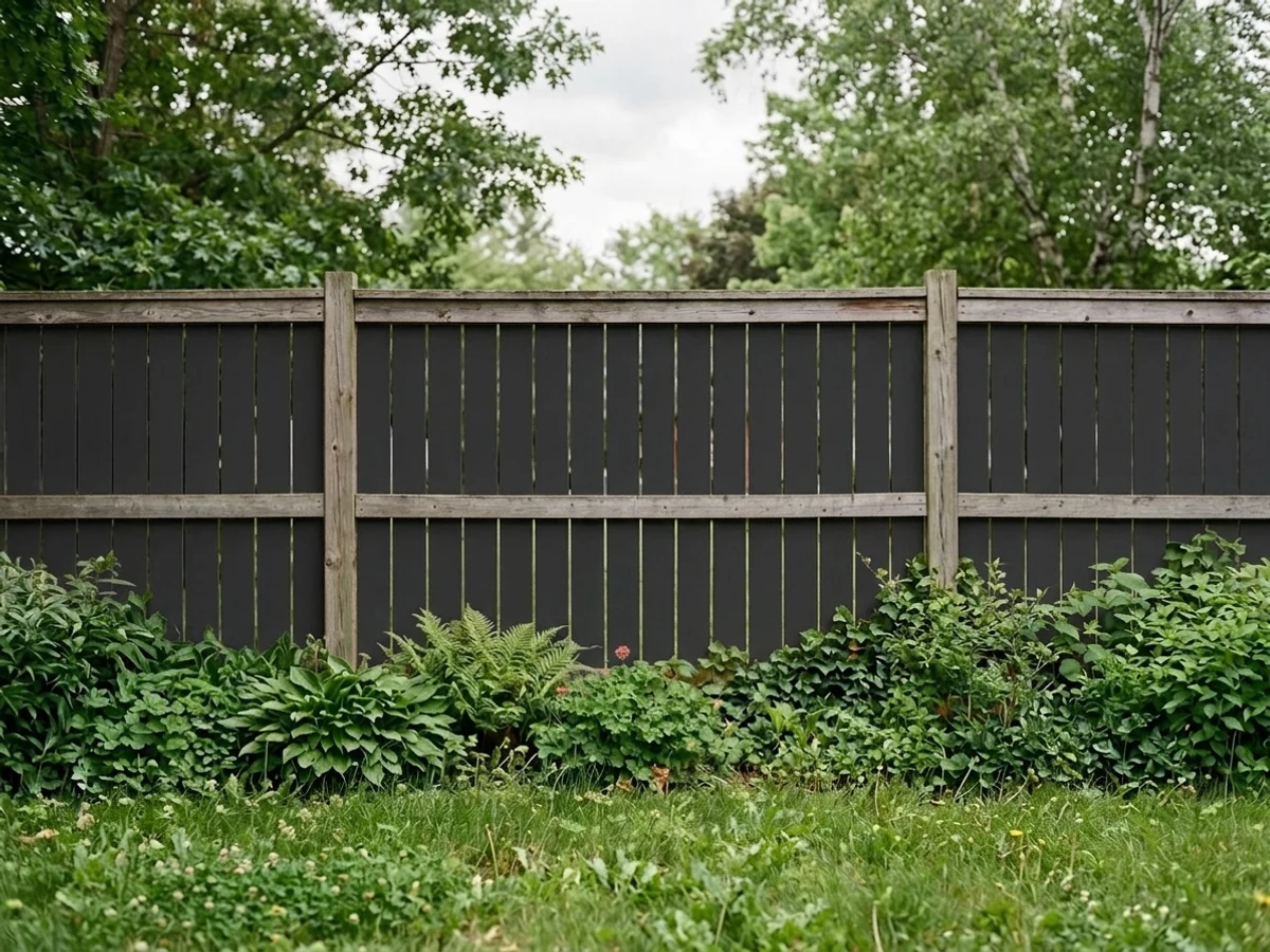 Valspar Dark Kettle Black in a fence