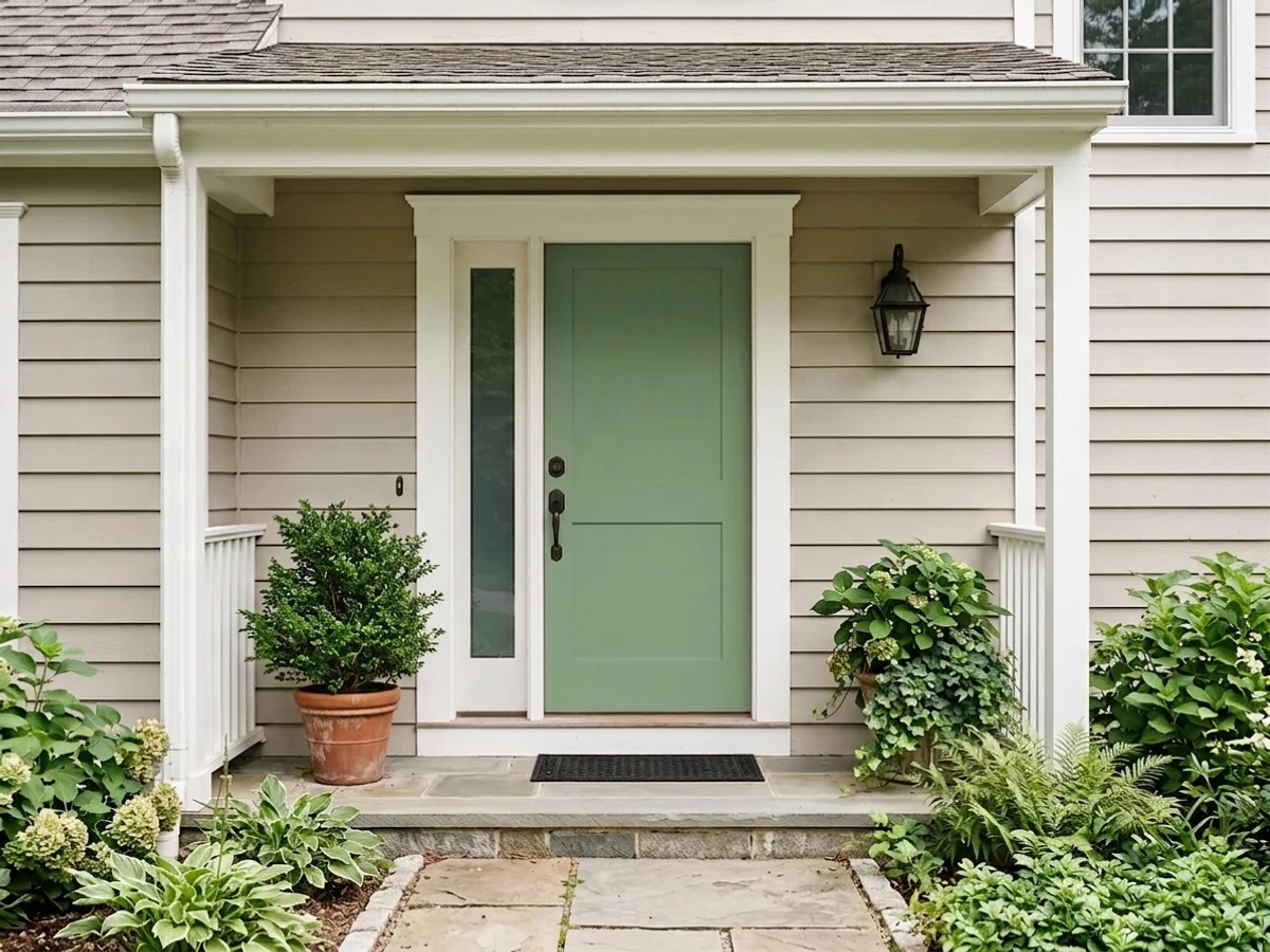 Behr Eucalyptus Wreath in a front door