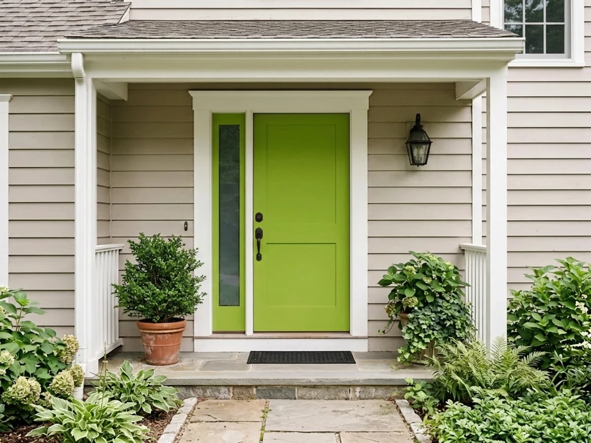Behr Fresh Apple in a front door