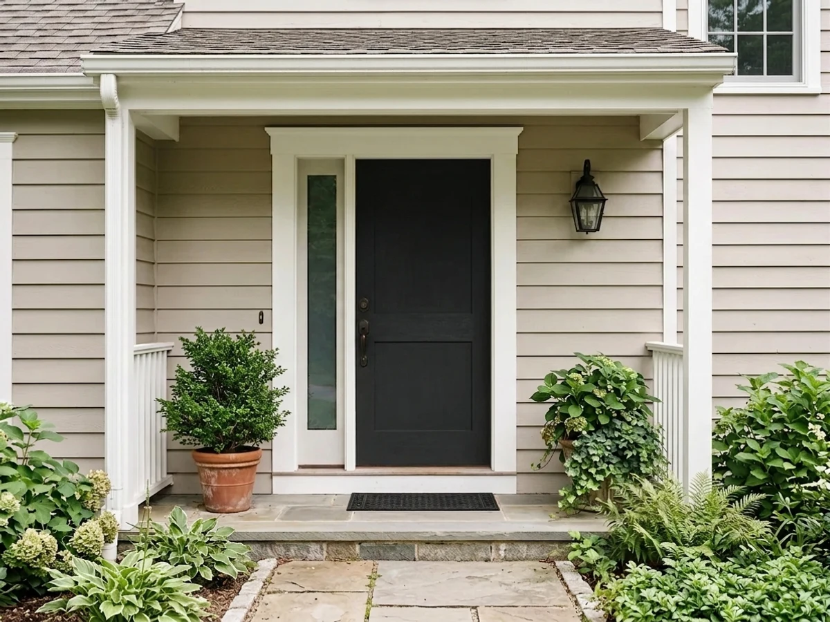 Benjamin Moore Black in a front door