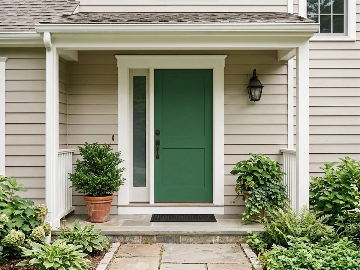 Benjamin Moore Cat's Eye in a front door