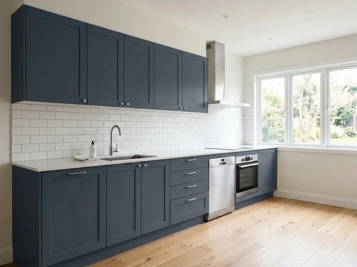 Behr Club Navy in a kitchen