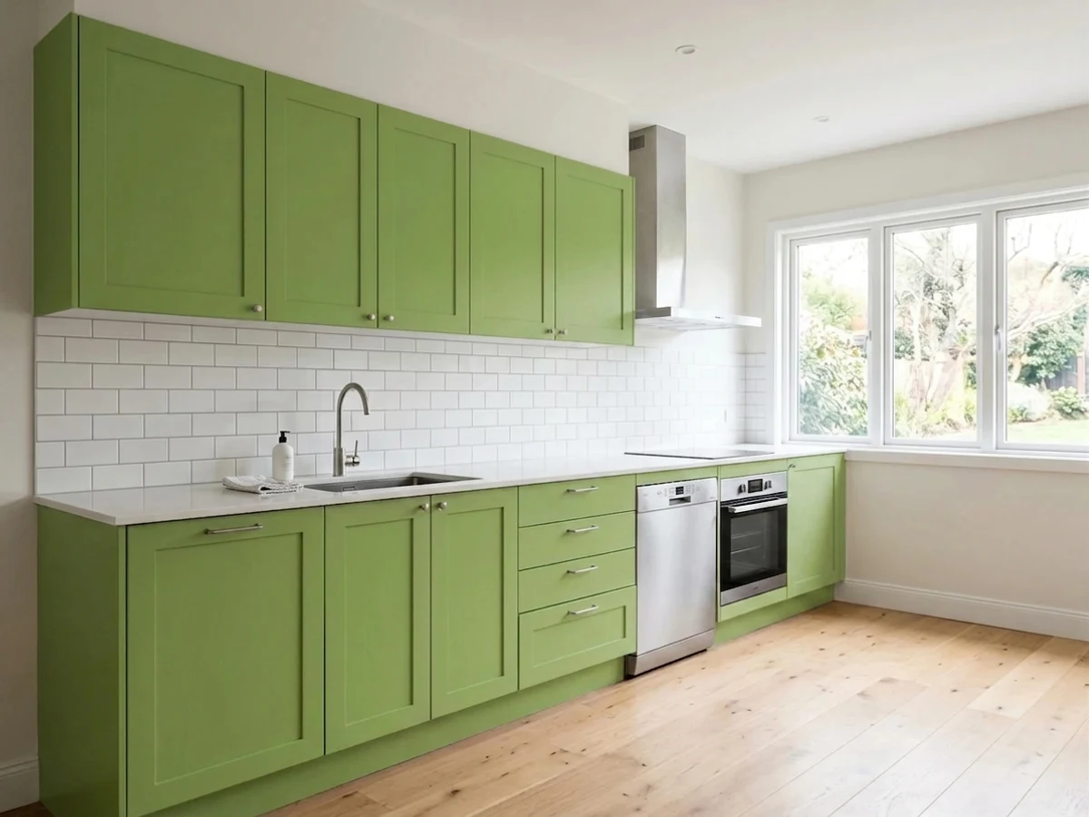 Behr Garden Greenery in a kitchen