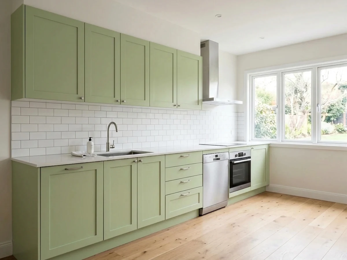 Behr Sage Brush in a kitchen