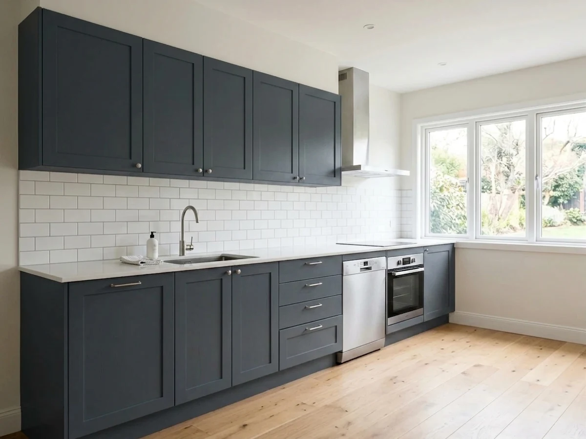 Benjamin Moore Black Knight in a kitchen