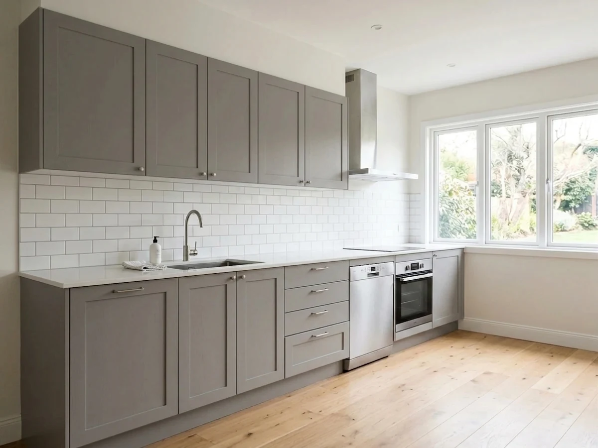 Benjamin Moore Chelsea Gray in a kitchen