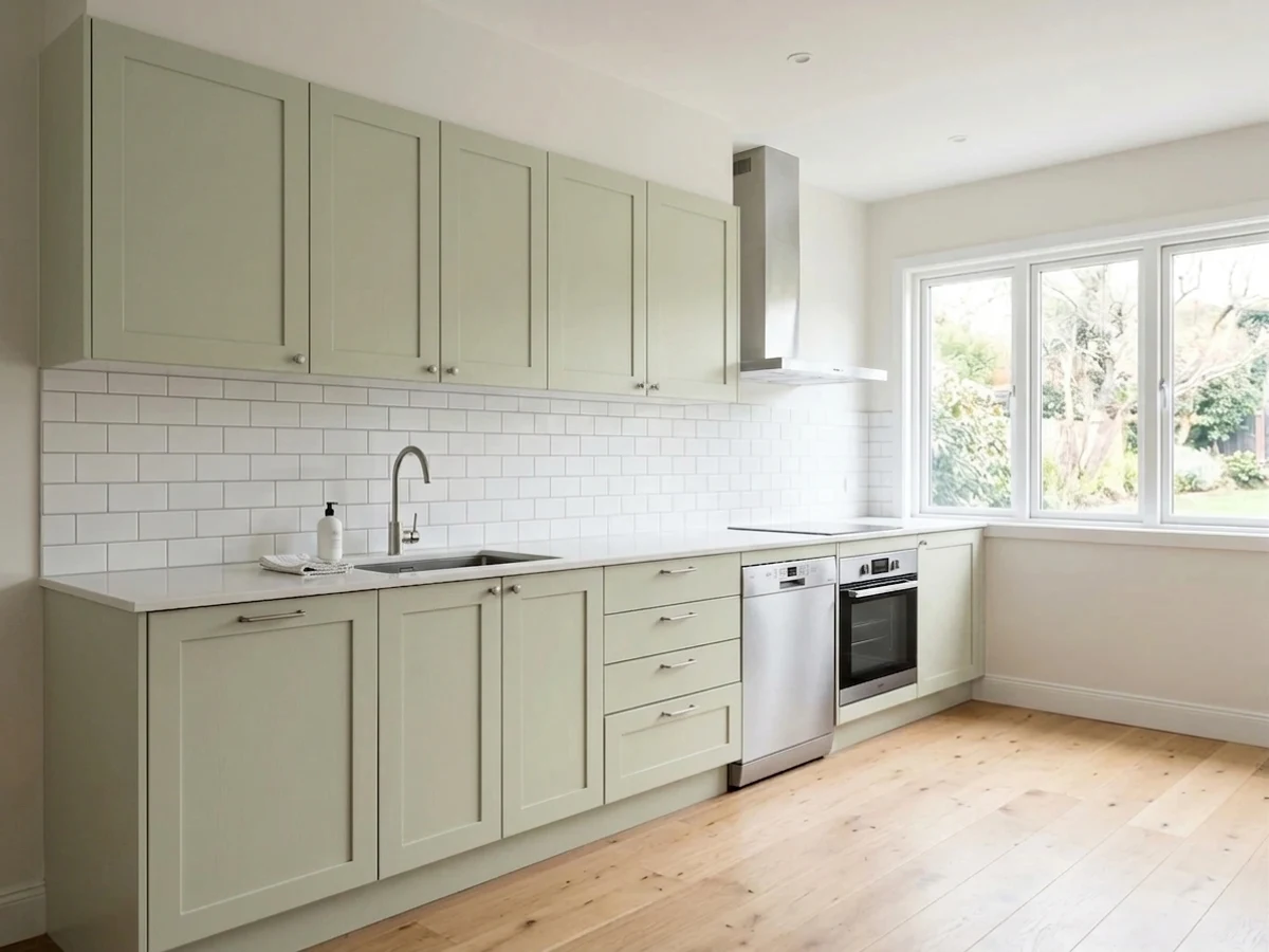 Benjamin Moore Guilford Green in a kitchen