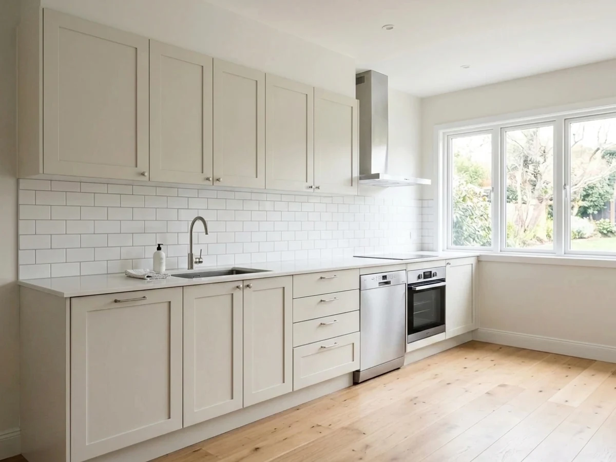 Benjamin Moore Horizon in a kitchen