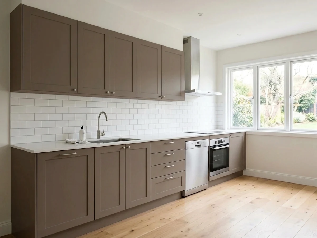 Benjamin Moore Mustang in a kitchen