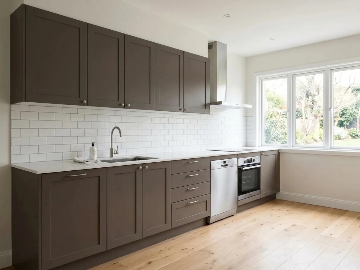 Benjamin Moore Oxford Brown in a kitchen